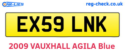 EX59LNK are the vehicle registration plates.