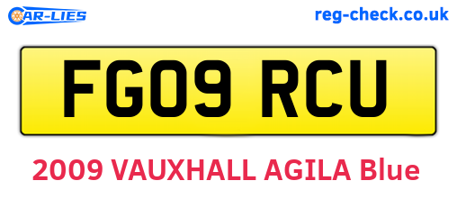 FG09RCU are the vehicle registration plates.