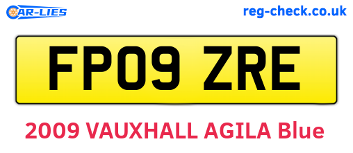 FP09ZRE are the vehicle registration plates.
