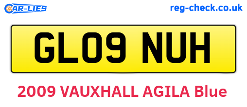 GL09NUH are the vehicle registration plates.