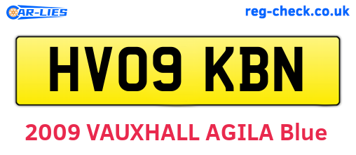 HV09KBN are the vehicle registration plates.