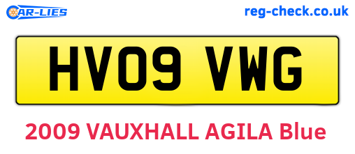 HV09VWG are the vehicle registration plates.