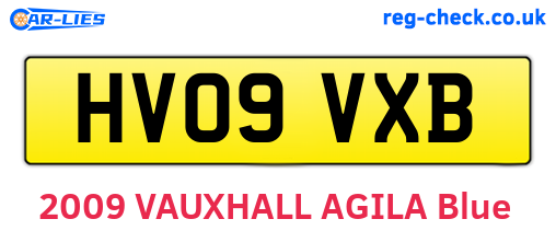 HV09VXB are the vehicle registration plates.