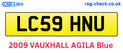 LC59HNU are the vehicle registration plates.