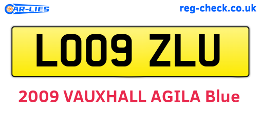 LO09ZLU are the vehicle registration plates.