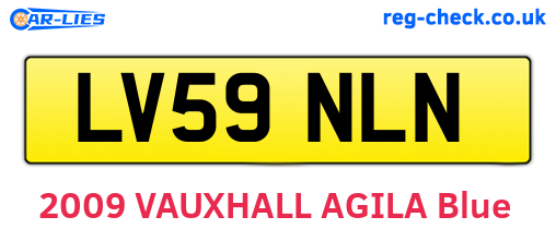 LV59NLN are the vehicle registration plates.