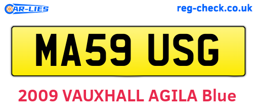 MA59USG are the vehicle registration plates.