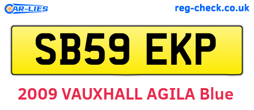 SB59EKP are the vehicle registration plates.