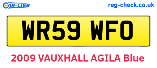WR59WFO are the vehicle registration plates.