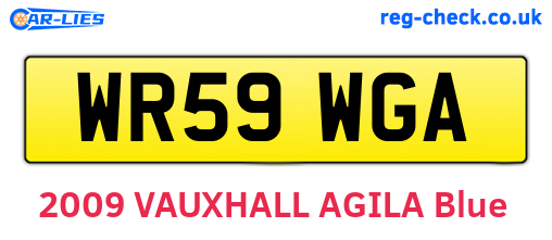 WR59WGA are the vehicle registration plates.
