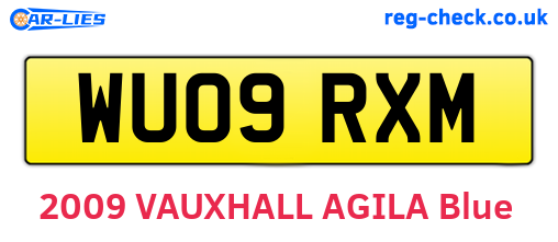 WU09RXM are the vehicle registration plates.
