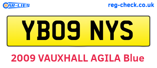 YB09NYS are the vehicle registration plates.