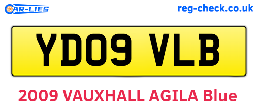 YD09VLB are the vehicle registration plates.