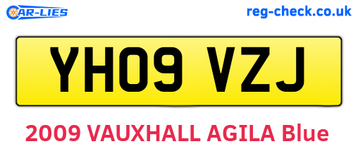 YH09VZJ are the vehicle registration plates.