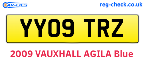 YY09TRZ are the vehicle registration plates.