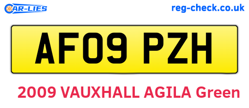 AF09PZH are the vehicle registration plates.