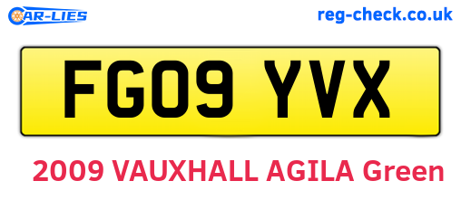 FG09YVX are the vehicle registration plates.