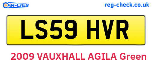 LS59HVR are the vehicle registration plates.