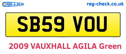SB59VOU are the vehicle registration plates.
