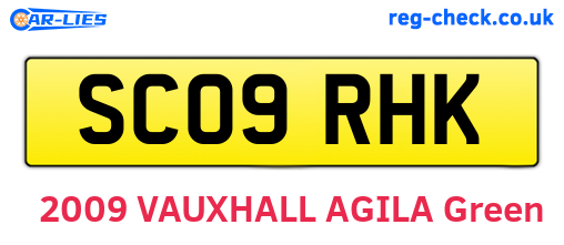 SC09RHK are the vehicle registration plates.