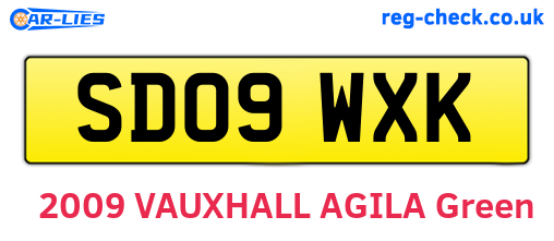 SD09WXK are the vehicle registration plates.