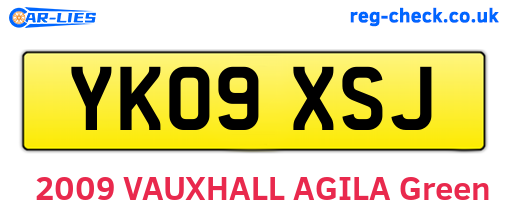 YK09XSJ are the vehicle registration plates.
