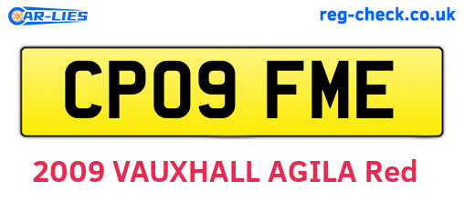 CP09FME are the vehicle registration plates.