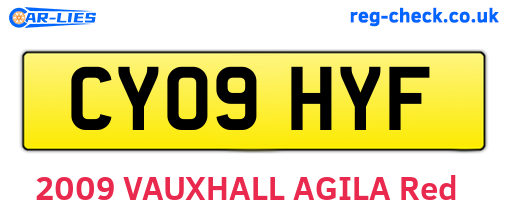 CY09HYF are the vehicle registration plates.