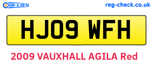 HJ09WFH are the vehicle registration plates.