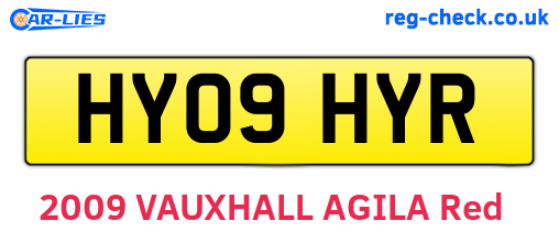 HY09HYR are the vehicle registration plates.