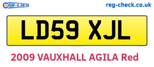 LD59XJL are the vehicle registration plates.