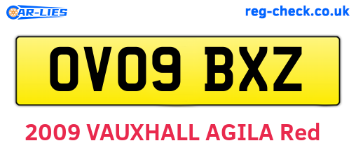OV09BXZ are the vehicle registration plates.