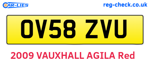 OV58ZVU are the vehicle registration plates.