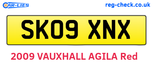 SK09XNX are the vehicle registration plates.