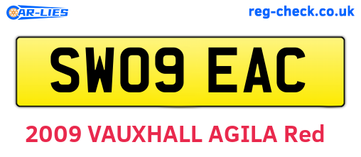 SW09EAC are the vehicle registration plates.