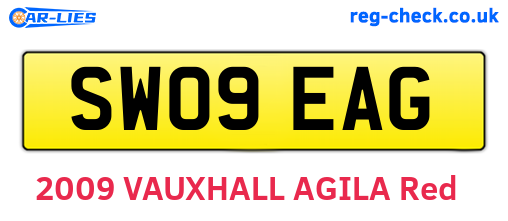 SW09EAG are the vehicle registration plates.