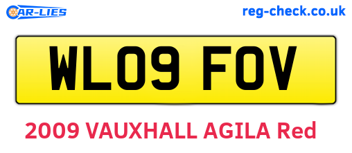 WL09FOV are the vehicle registration plates.