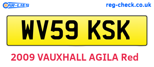WV59KSK are the vehicle registration plates.
