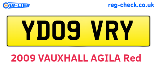 YD09VRY are the vehicle registration plates.