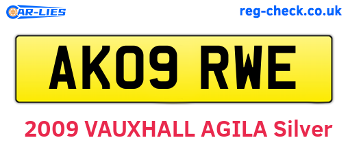 AK09RWE are the vehicle registration plates.
