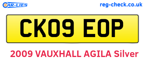 CK09EOP are the vehicle registration plates.