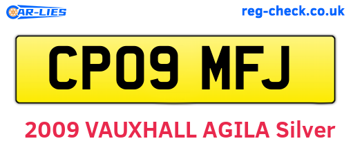 CP09MFJ are the vehicle registration plates.