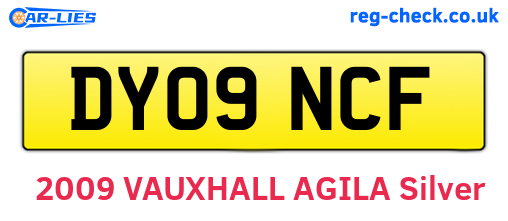 DY09NCF are the vehicle registration plates.