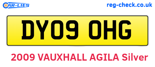 DY09OHG are the vehicle registration plates.