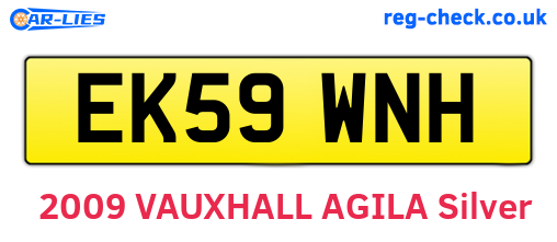EK59WNH are the vehicle registration plates.