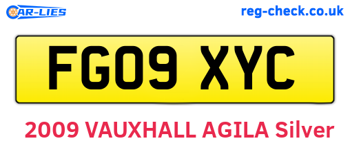 FG09XYC are the vehicle registration plates.