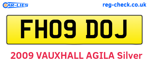FH09DOJ are the vehicle registration plates.