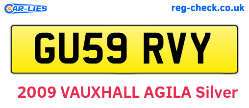 GU59RVY are the vehicle registration plates.