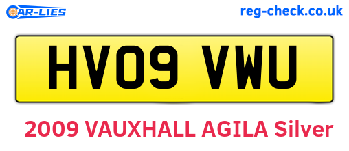 HV09VWU are the vehicle registration plates.