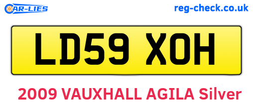 LD59XOH are the vehicle registration plates.